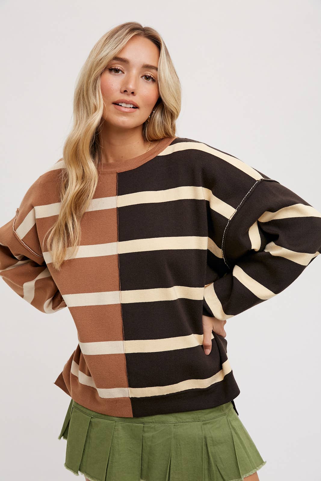 Striped Color Block Shirt