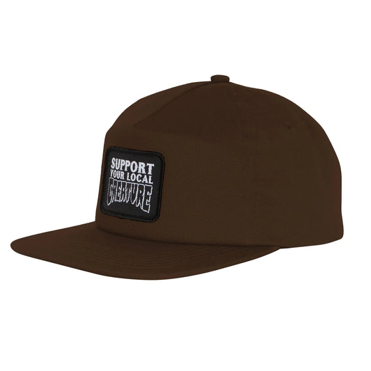 Creature Support Patch Mid Snapback Hat - Brown