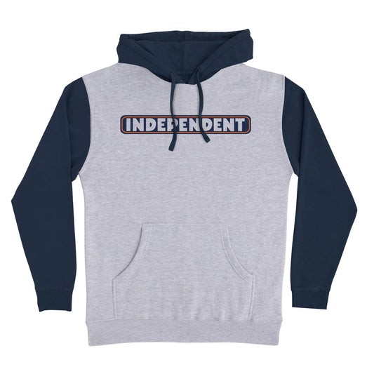 Independent Bar Logo Hoodie - Grey Heather/Slate Blue