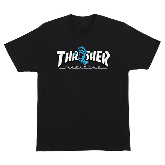 Santa Cruz Thrasher Screaming Logo Tee - Black