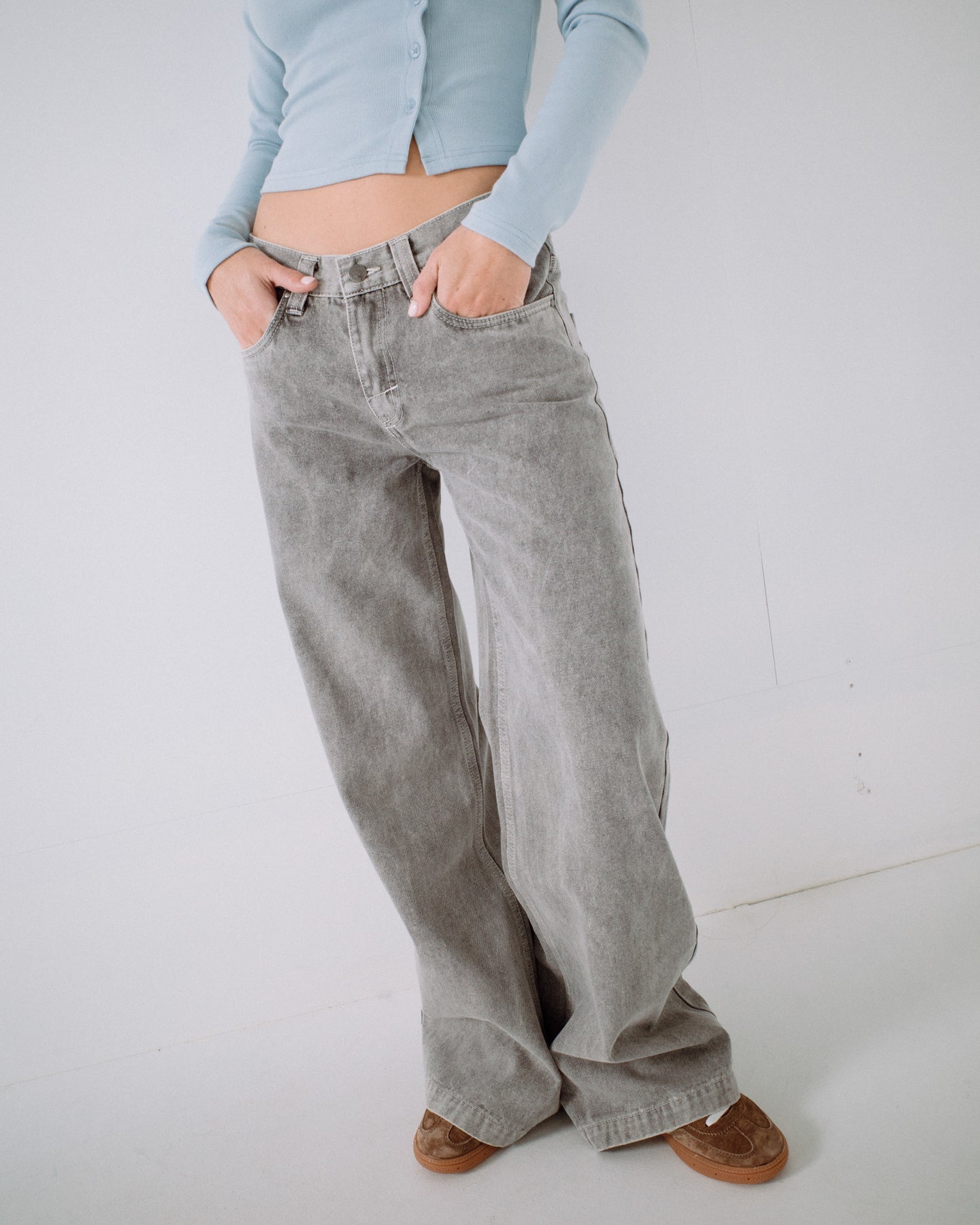 Rusty Wendy Wide Low Rise Denim Jean - London Summer