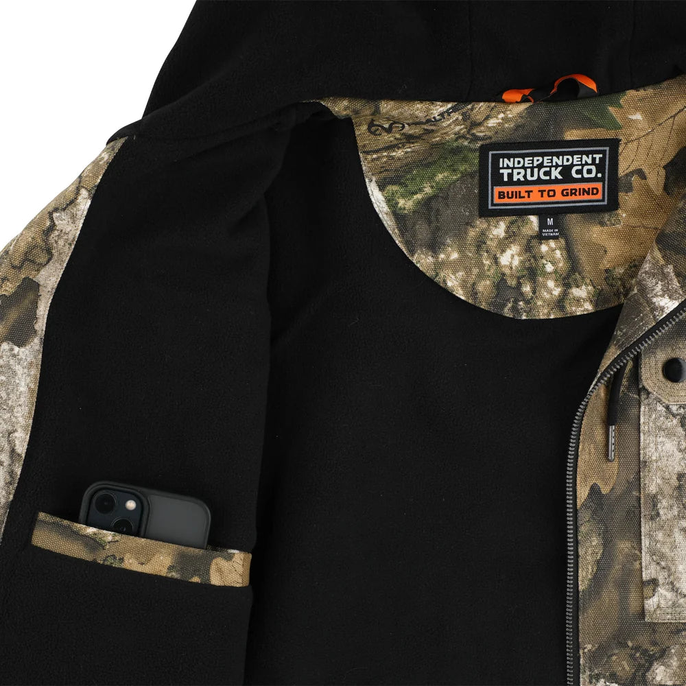 Independent BTG Hooded Canvas Work Jacket - Real Tree Camo