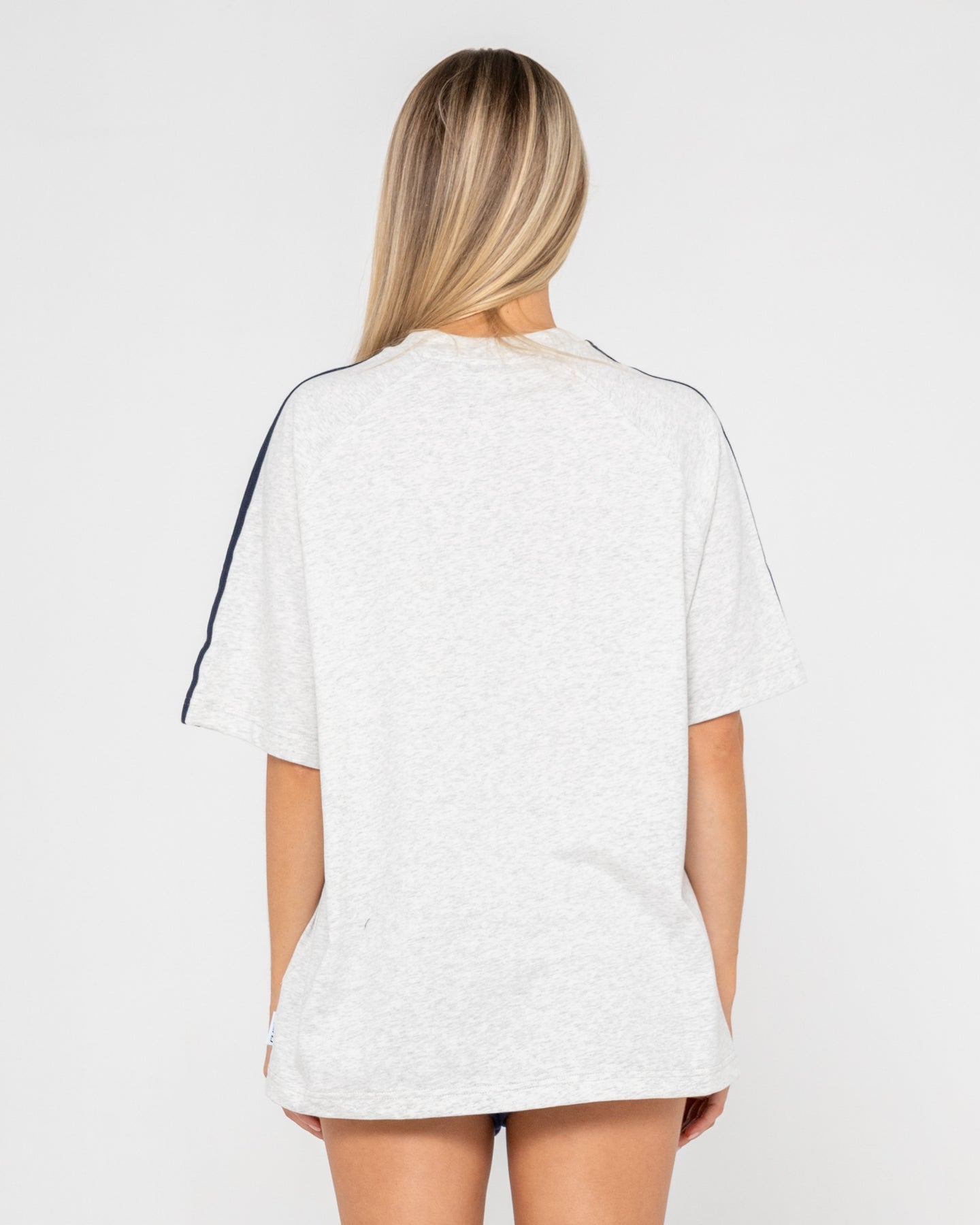 Rusty All Saint Collegiate OG Oversize Tee - Ecru Marle