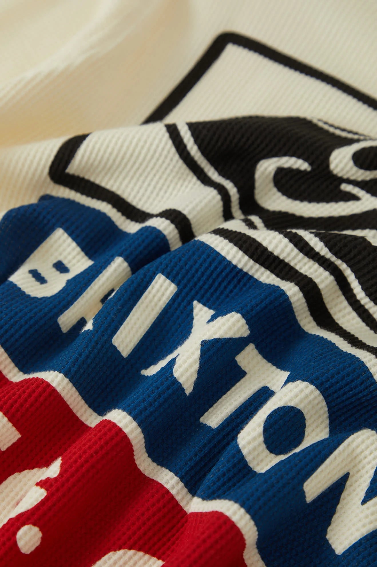 Brixton x Ford Service Dept. L/S Waffle Knit - Wimbledon White