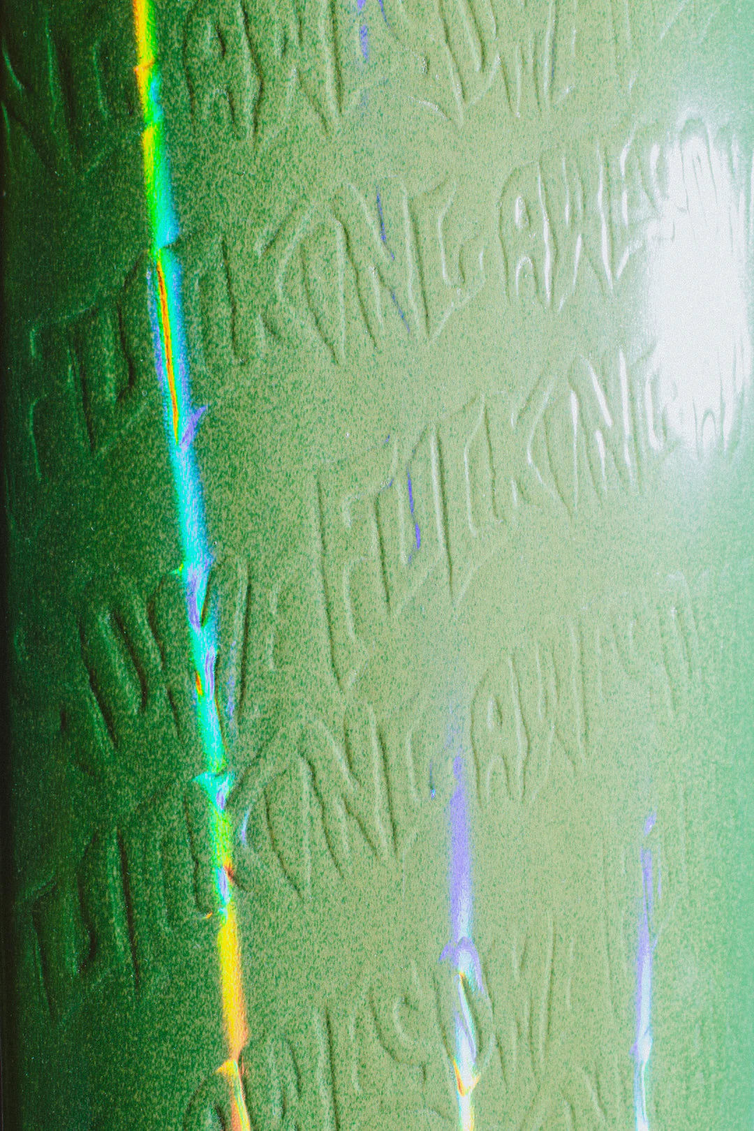 FA World Entertainment Neon Green Stamp Embossed Deck