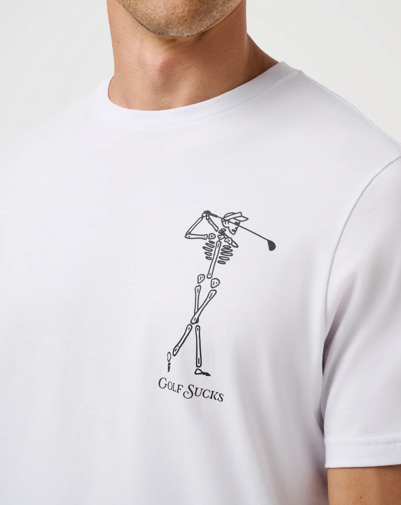Golf Sucks Tee - White