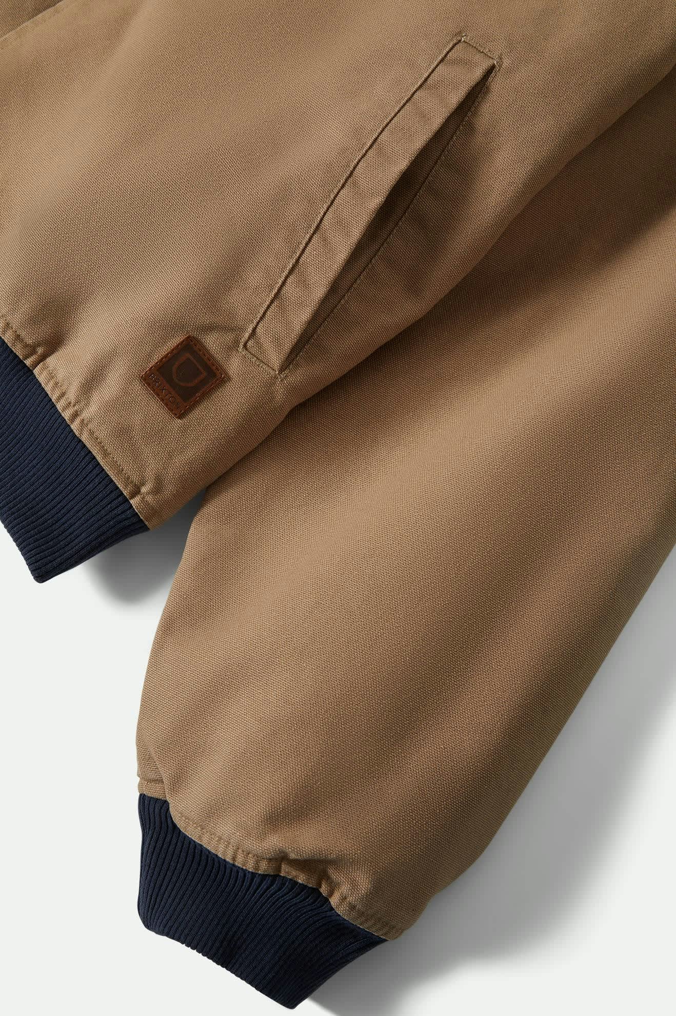 Brixton Canvas Hooded Bomber Jacket