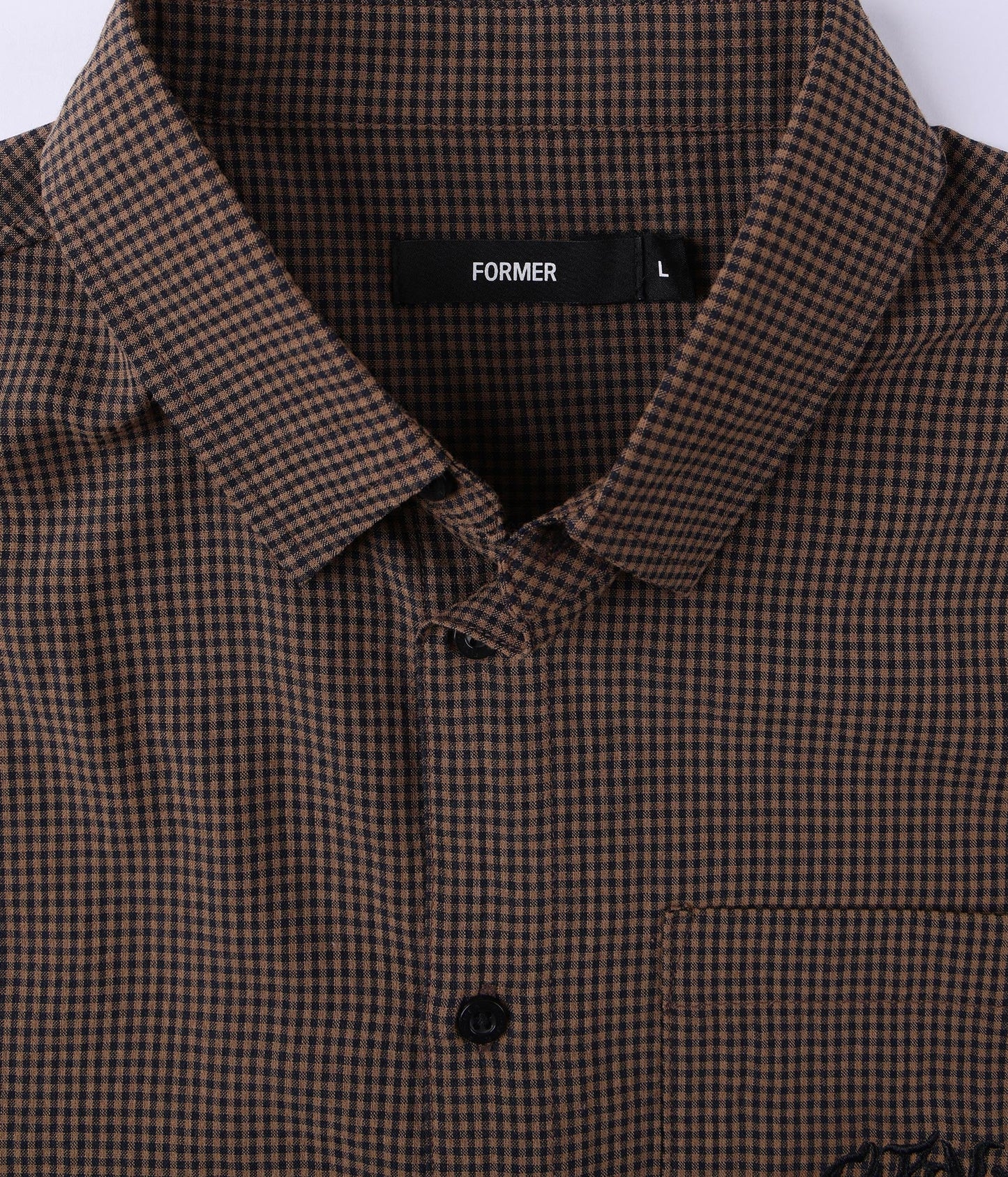 Former Vivian Check S/S Shirt - Brown