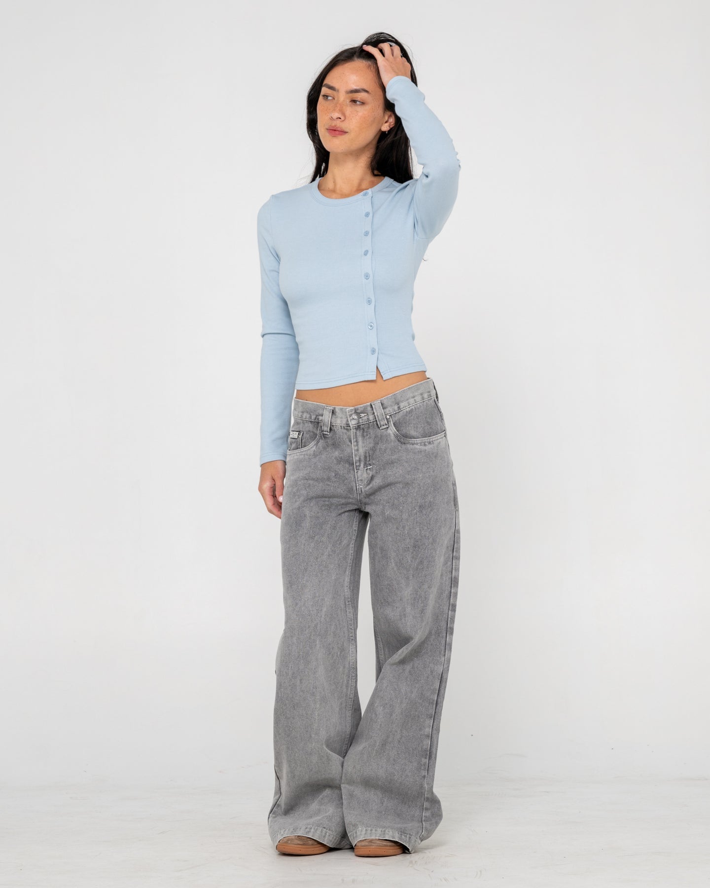 Rusty Wendy Wide Low Rise Denim Jean - London Summer
