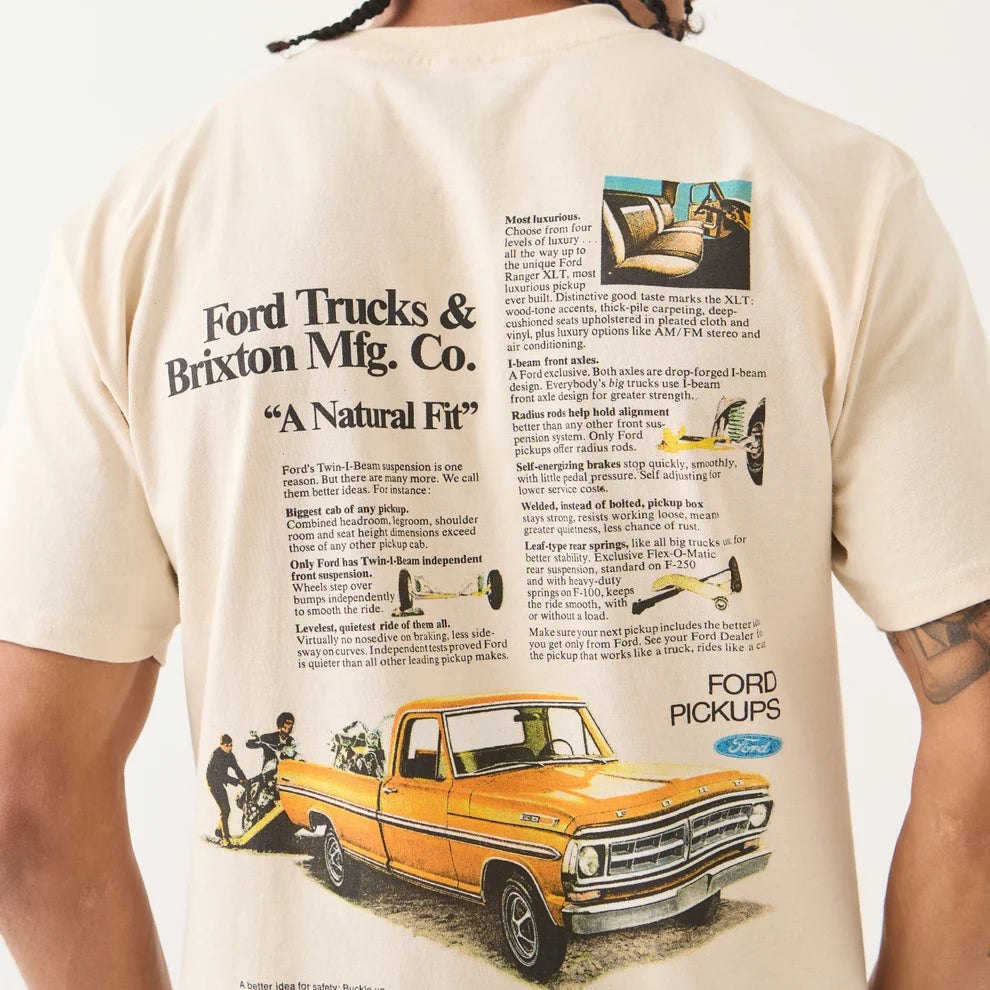 Brixton x Ford 71’ Pickup Tee - Wimbledon White
