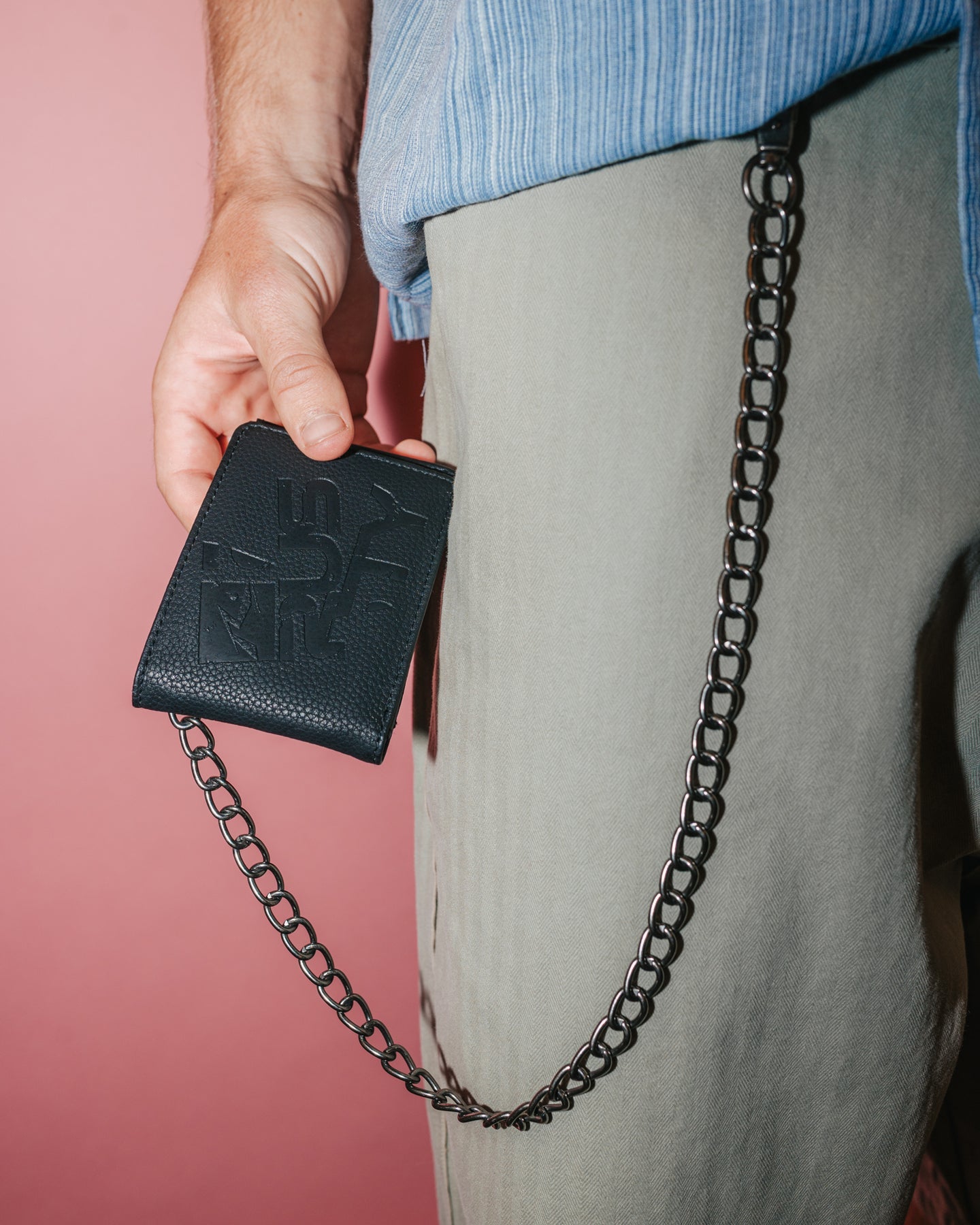 Rusty District Chain Wallet - Black