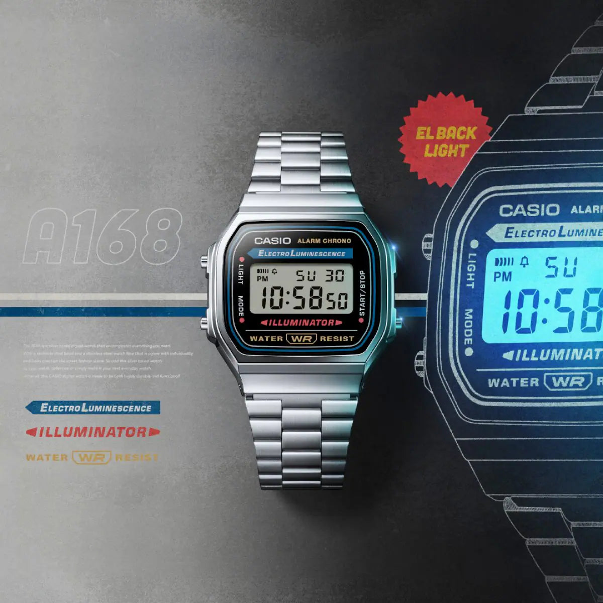 Casio A168W-1 Vintage Series Watch