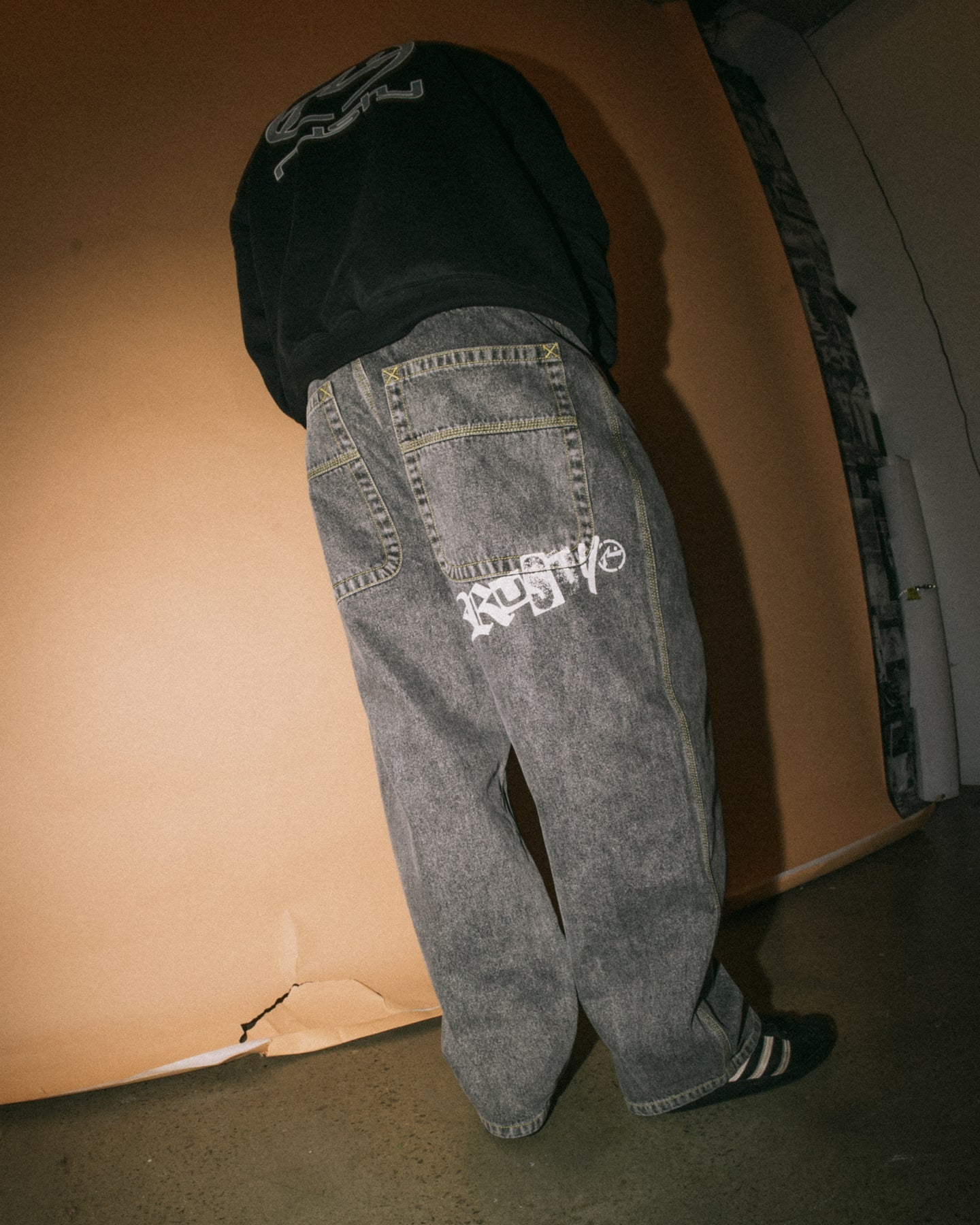 Rusty Redemption Baggy Jean - Washed Black 2