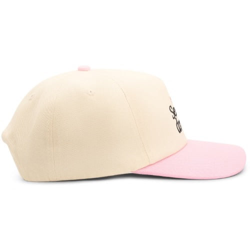 NEW Seasick Dream Pink and Creme Cotton 5 Split Panel Hat