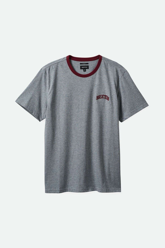 Brixton Varsity Ringer Tee - Heather Grey