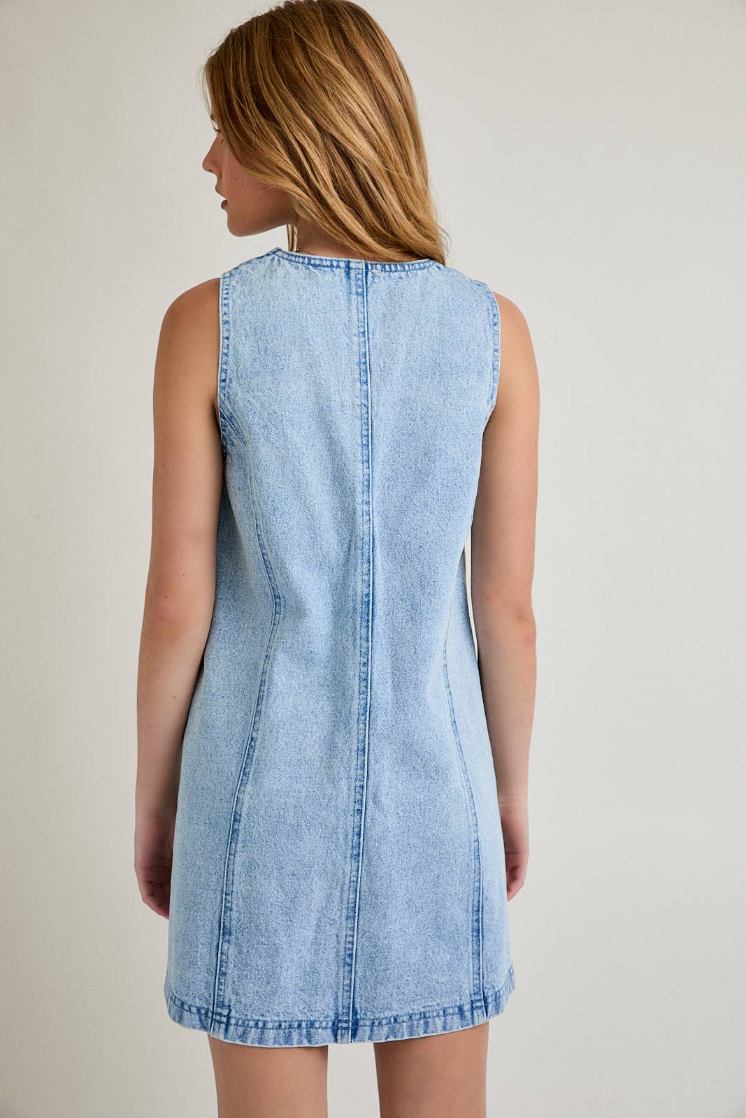 Sleeveless Denim Mini Dress