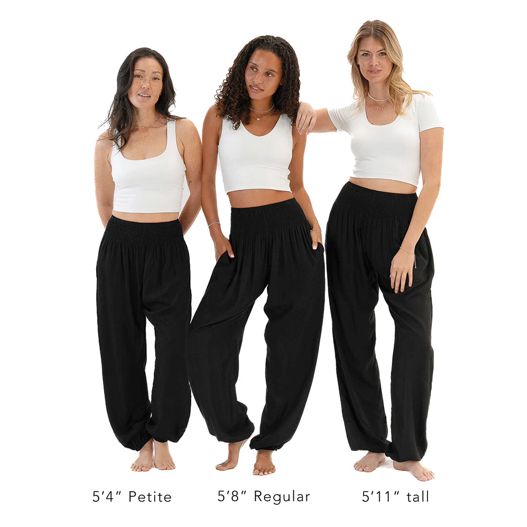Black Harem Pants with Pockets