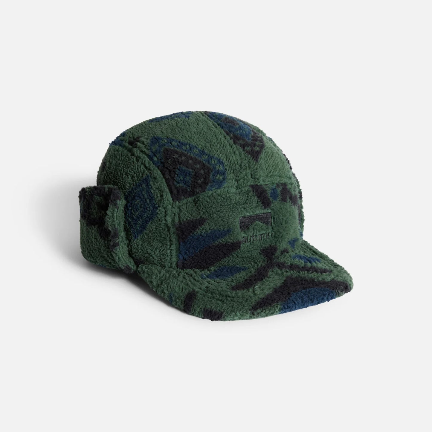Autumn Washed Fleece Flap Cap Green