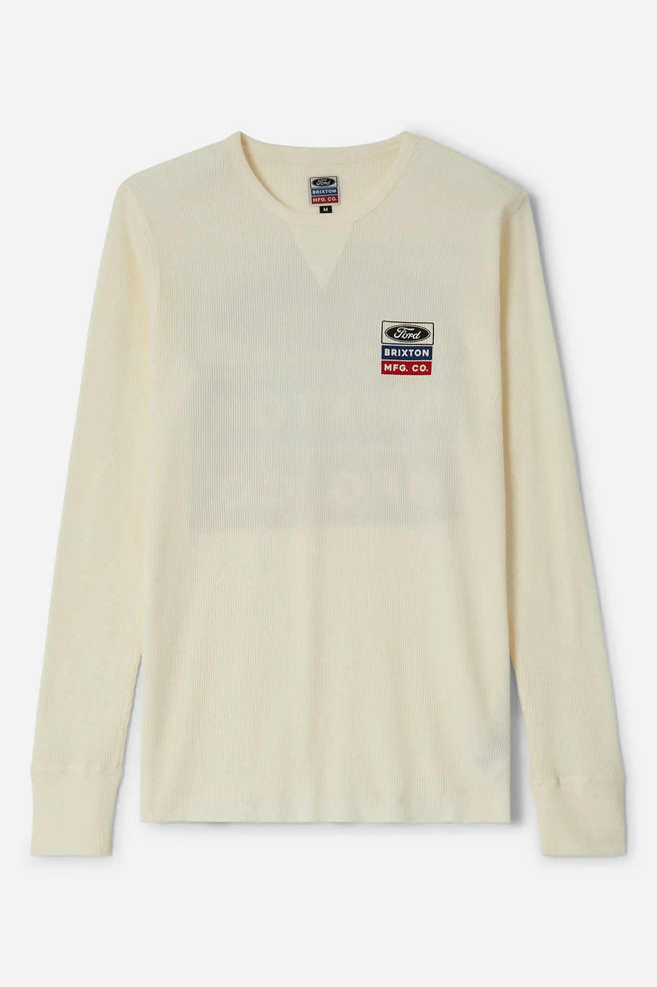 Brixton x Ford Service Dept. L/S Waffle Knit - Wimbledon White