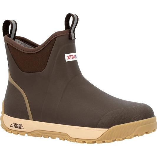 Xtratuf Men’s Glacier Trek Pro Ice Fleece Lined Ankle Deck Boot - Brown