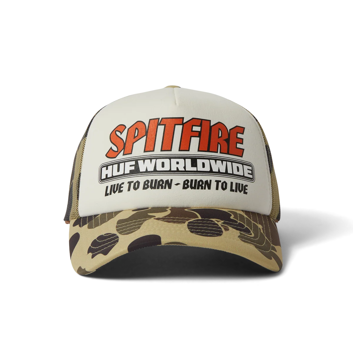 HUF x Spitfire Burn Forever Trucker - Camo