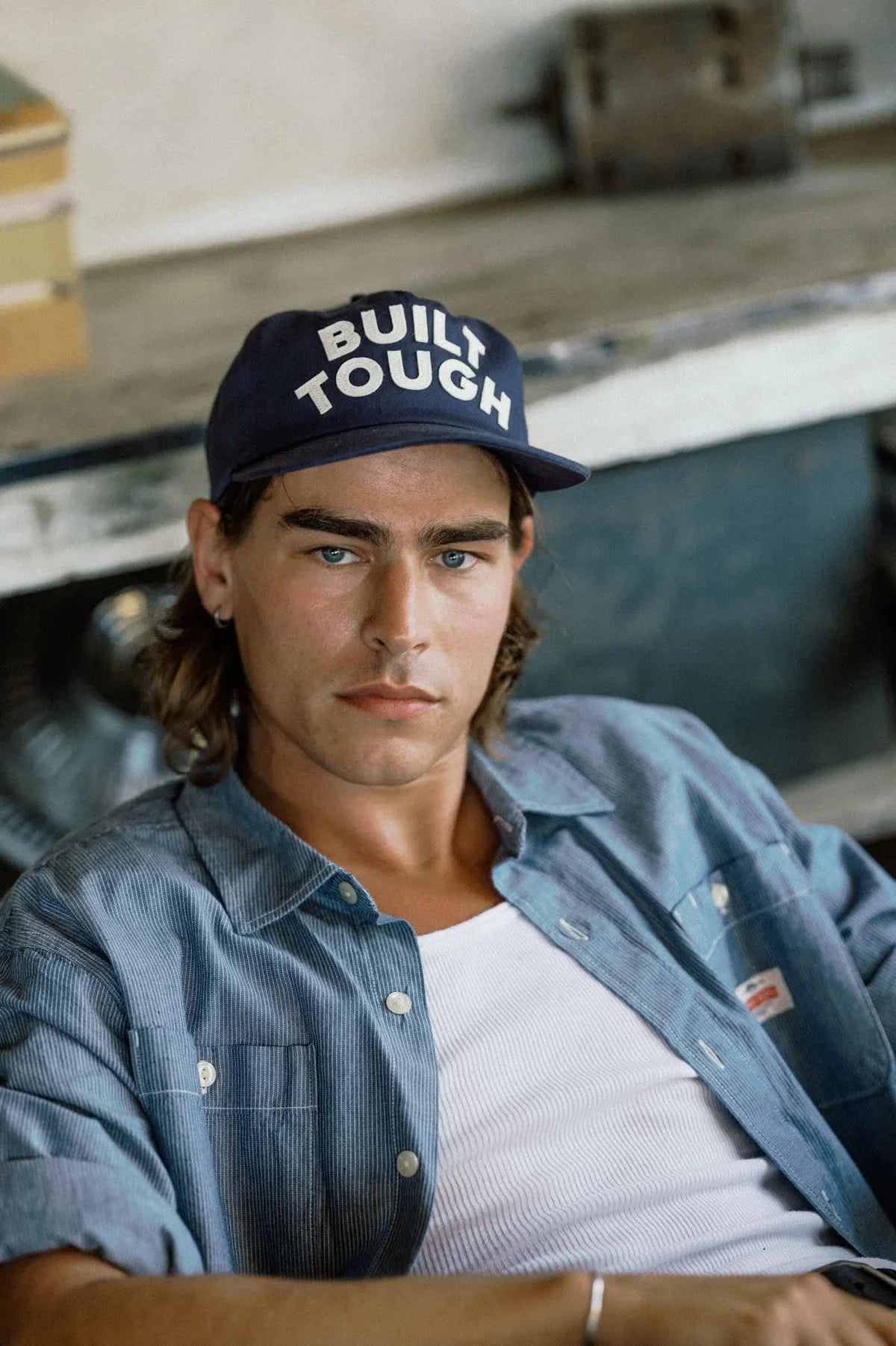 Brixton x Ford Built Tough Hat - American Navy