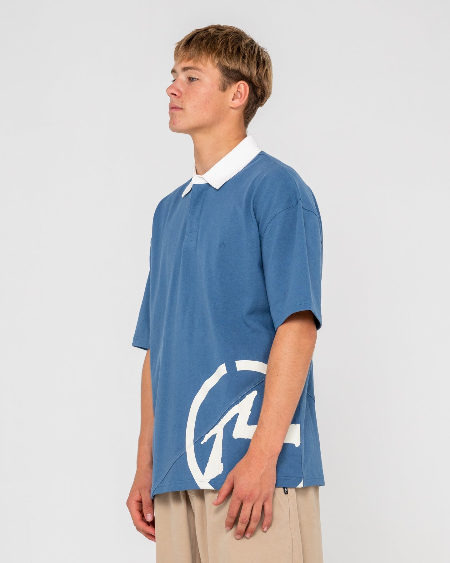 Rusty Pablo S/S Rugby Polo - Atlantic Blue
