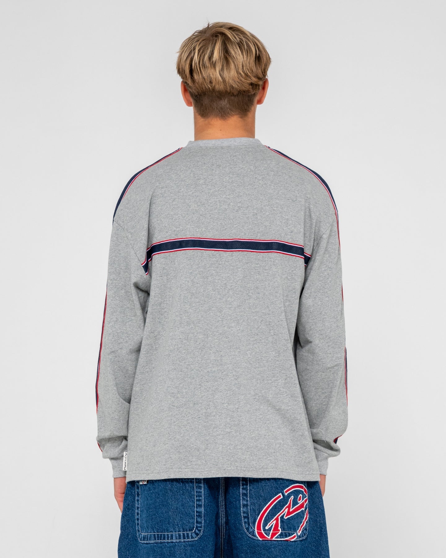 Rusty V-Money L/S Tee - Grey Marle