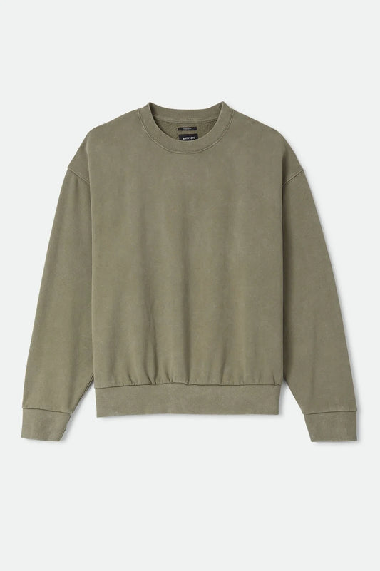 Brixton Baseline Crewneck - Olive Surplus Vintage Wash