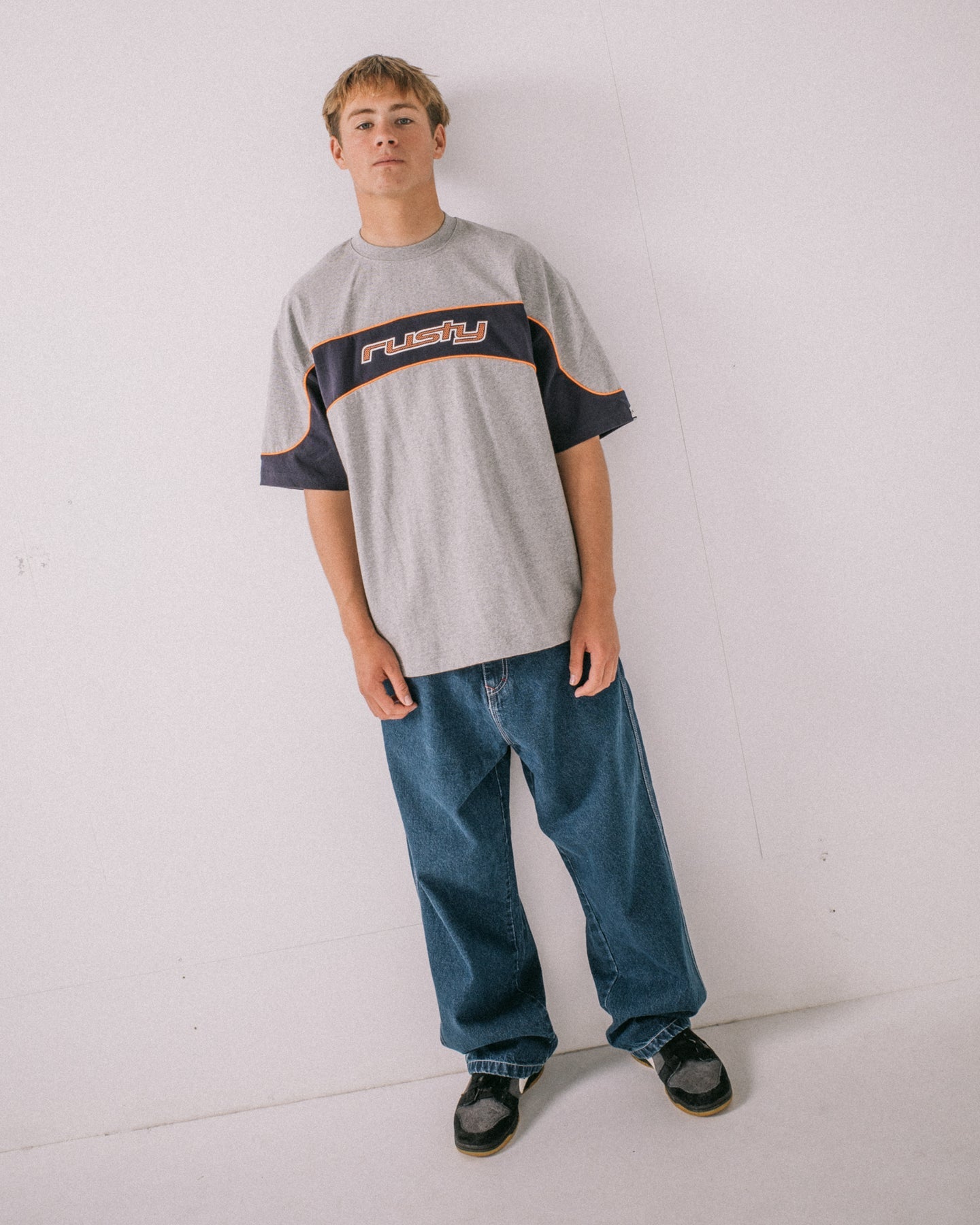 Kinetic Short Sleeve Heavy Tee - Grey Marle