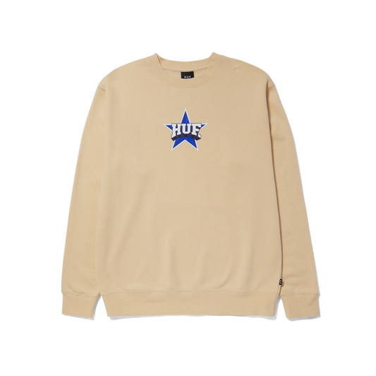 HUF All Star Crewneck Sweatshirt - Wheat