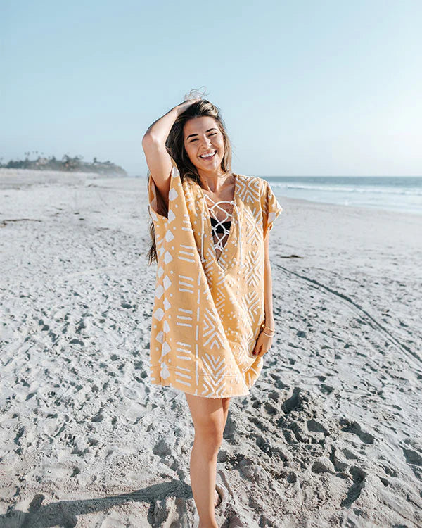 Sand Cloud Adobe Mudcloth Cover Up - Sunflower