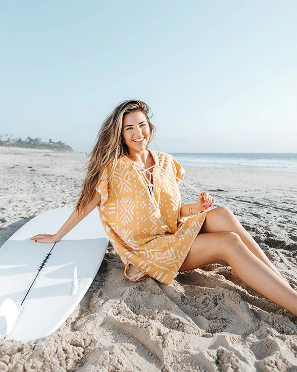 Sand Cloud Adobe Mudcloth Cover Up - Sunflower