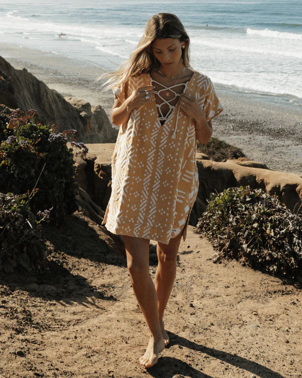 Sand Cloud Adobe Mudcloth Cover Up - Sunflower