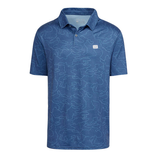 Adrift Camo Pacifico Performance Polo - Adrift Abyss