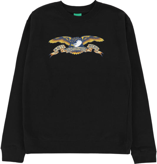 Anti-hero Eagle Crewneck Sweatshirt - Black / Blue Multi