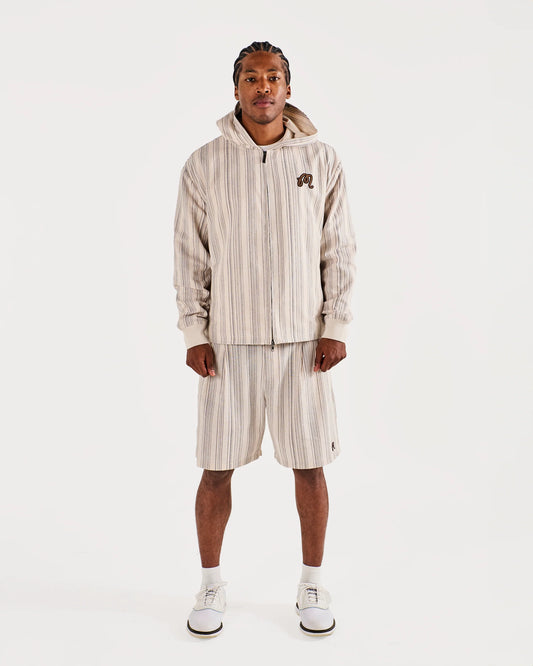 Arena Jacket - Cream Stripe