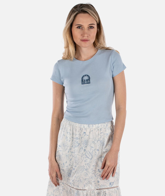 Astrosurf Micro Rib Baby Tee - Light Blue
