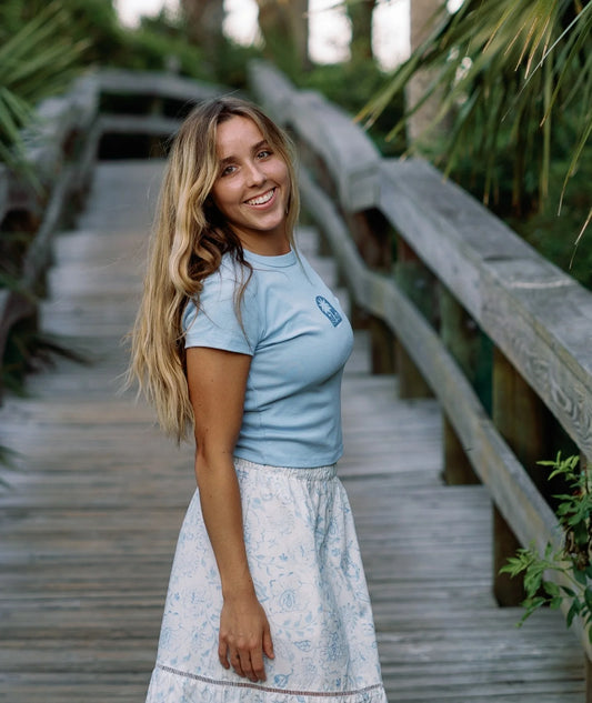 Astrosurf Micro Rib Baby Tee - Light Blue