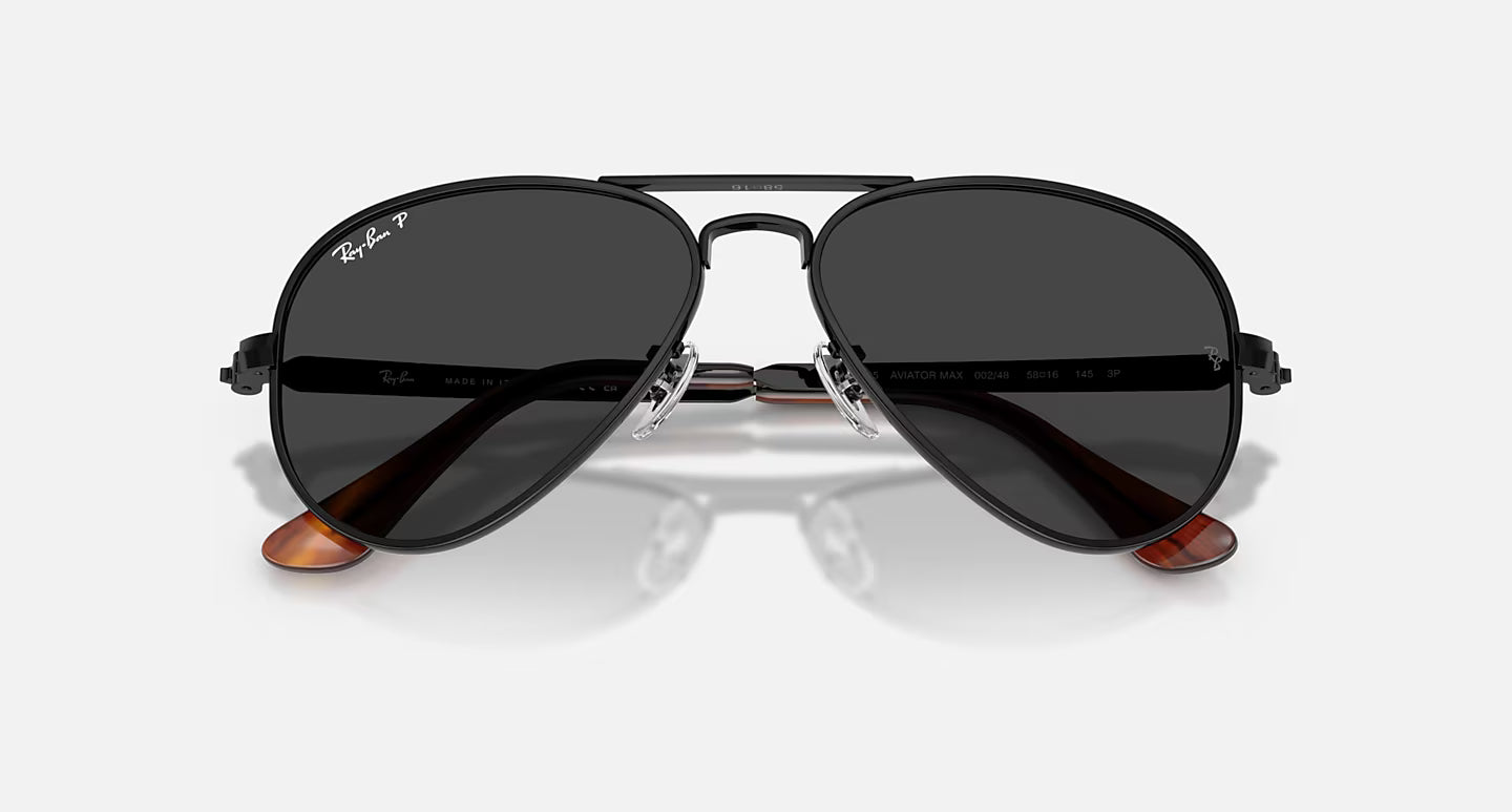 Aviator Max Polished Black w/ Black Polar Lens