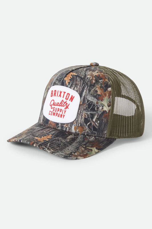 Brixton Hubal C MP Netplus Trucker Hat - Tree Camo/Olive