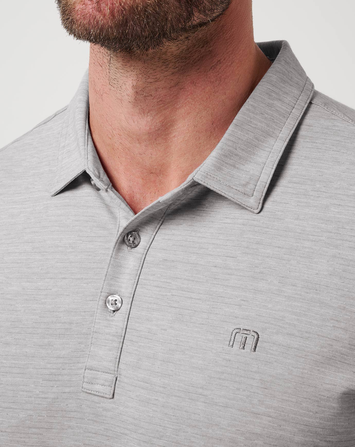 The Heater Polo - Heather Microchip