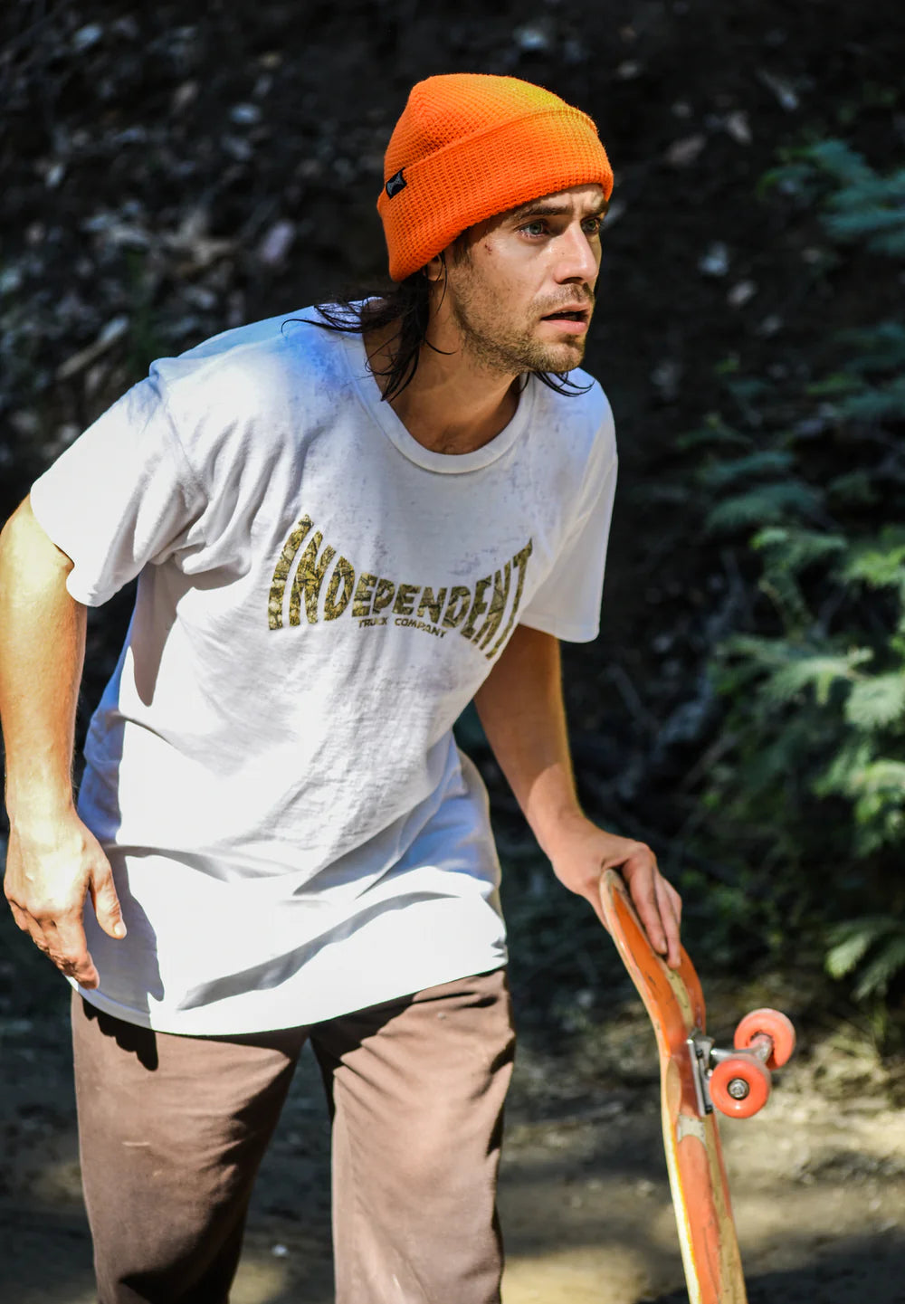 Independent Span Logo S/S Realtree APX Tee - White/Camo