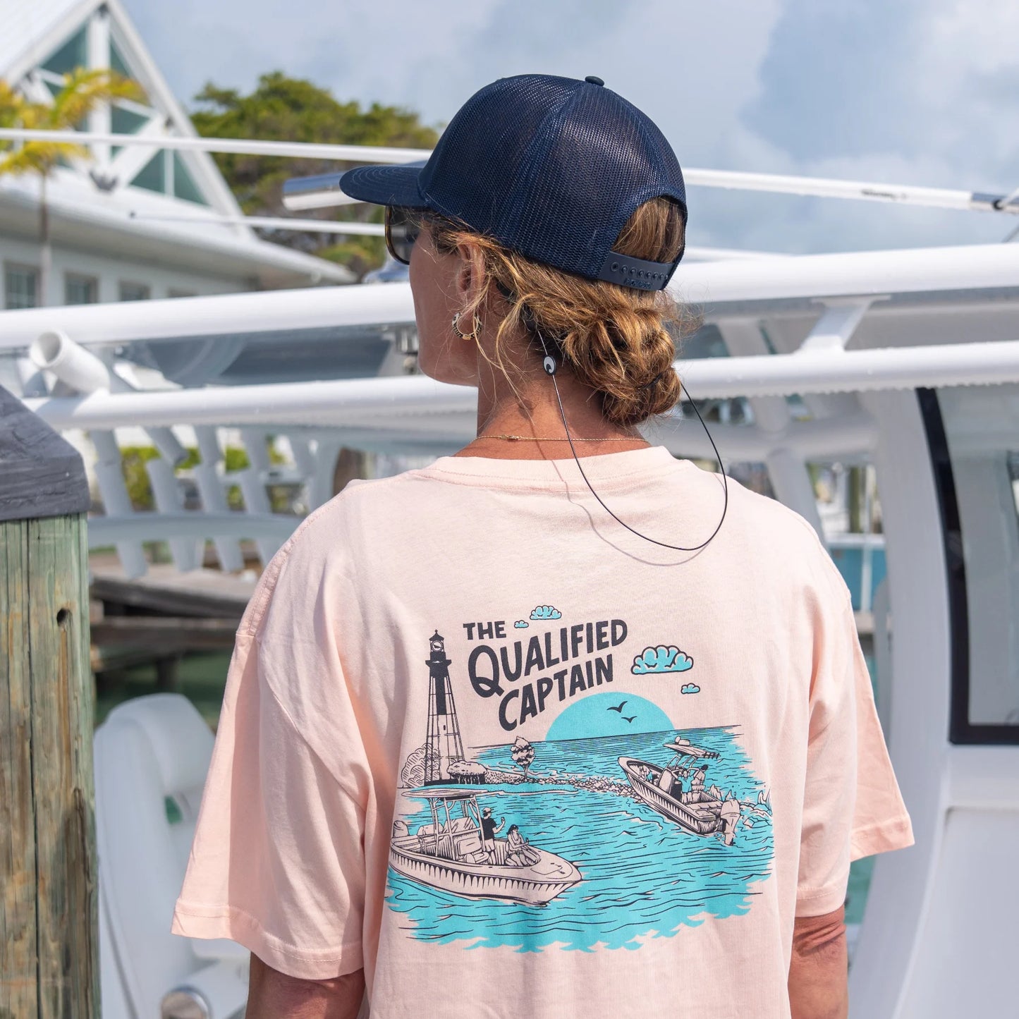 Lighthouse Tee - Pale Peach