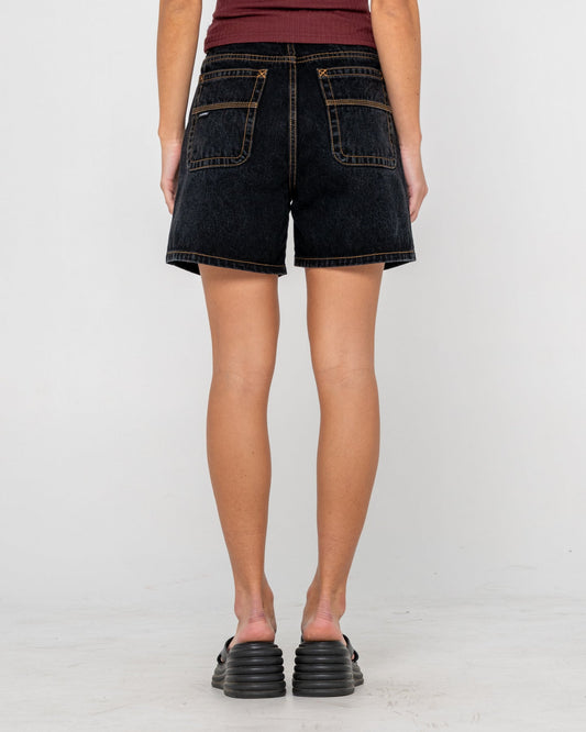 Rusty Cyprus High Denim Short - Blackout