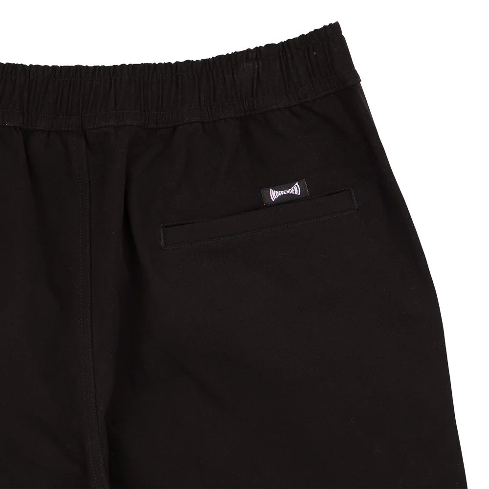 Independent Span Elastic Waist Pants - Black