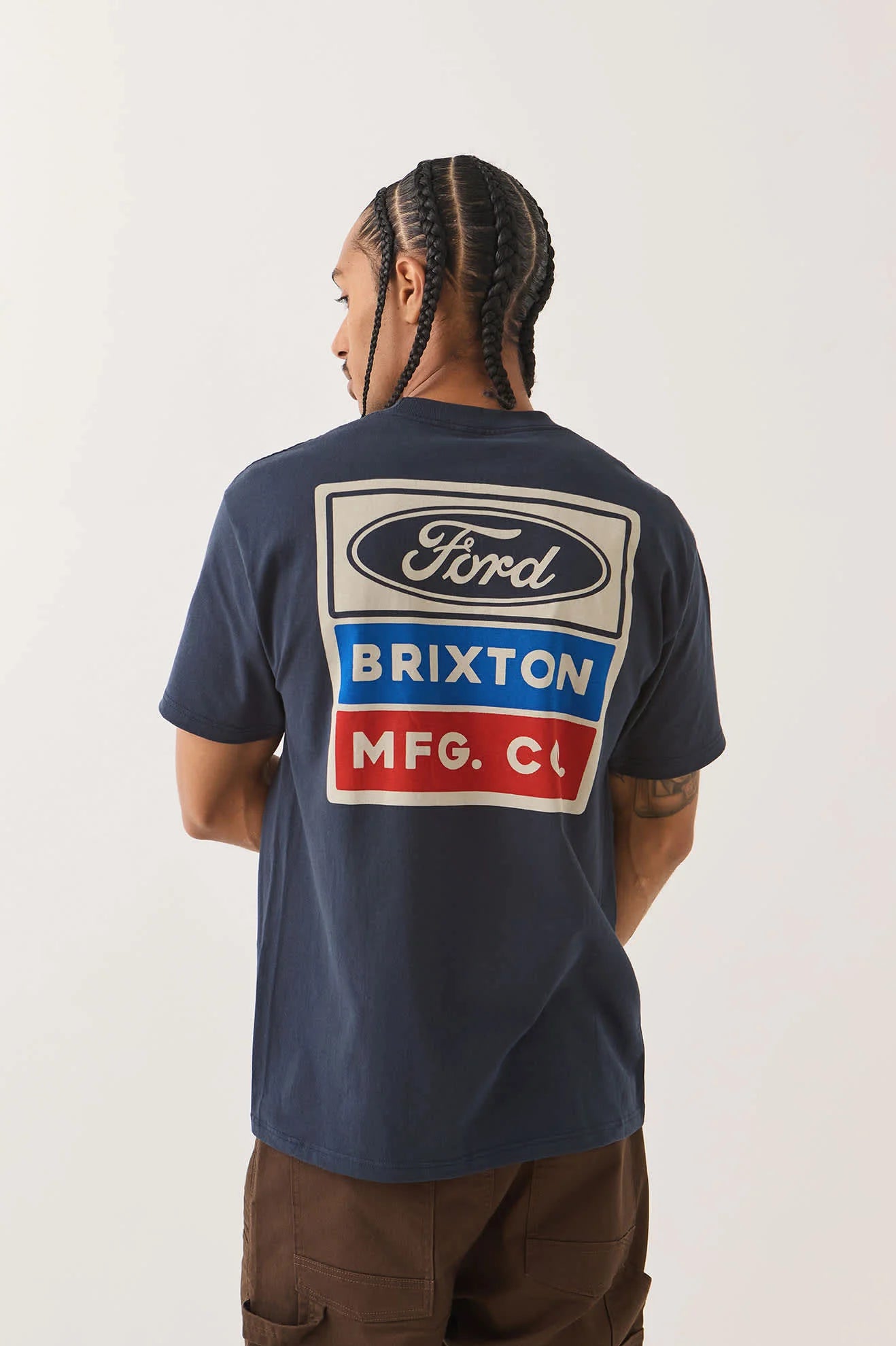 Brixton x Ford Service Dept. Pocket Tee - American Navy