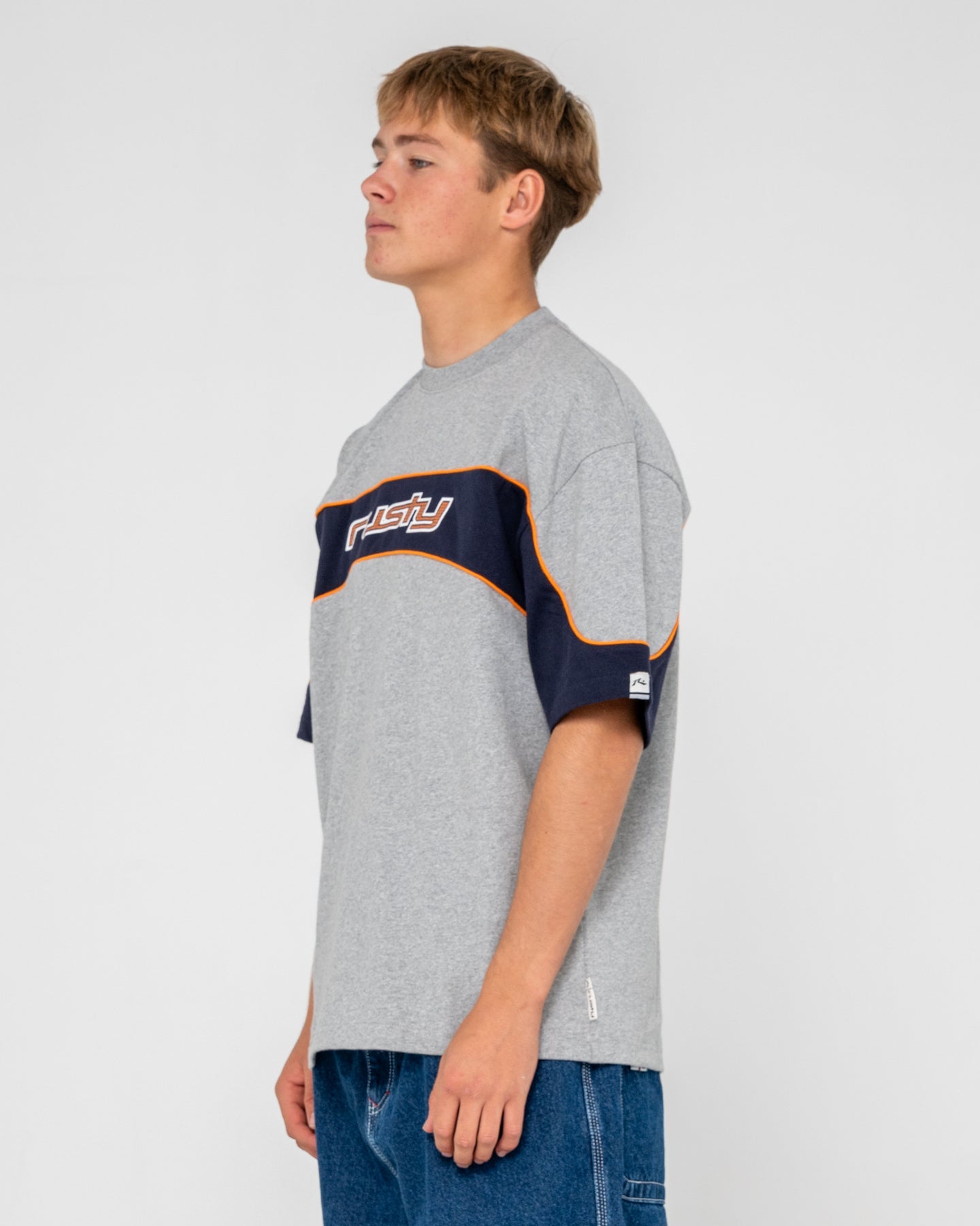 Kinetic Short Sleeve Heavy Tee - Grey Marle