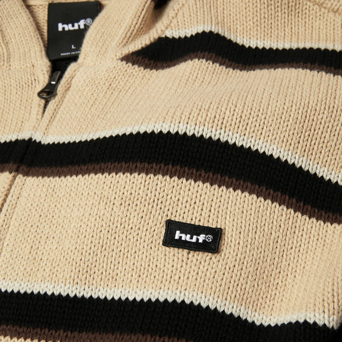 HUF Banks Full-Zip Striped Hoodie