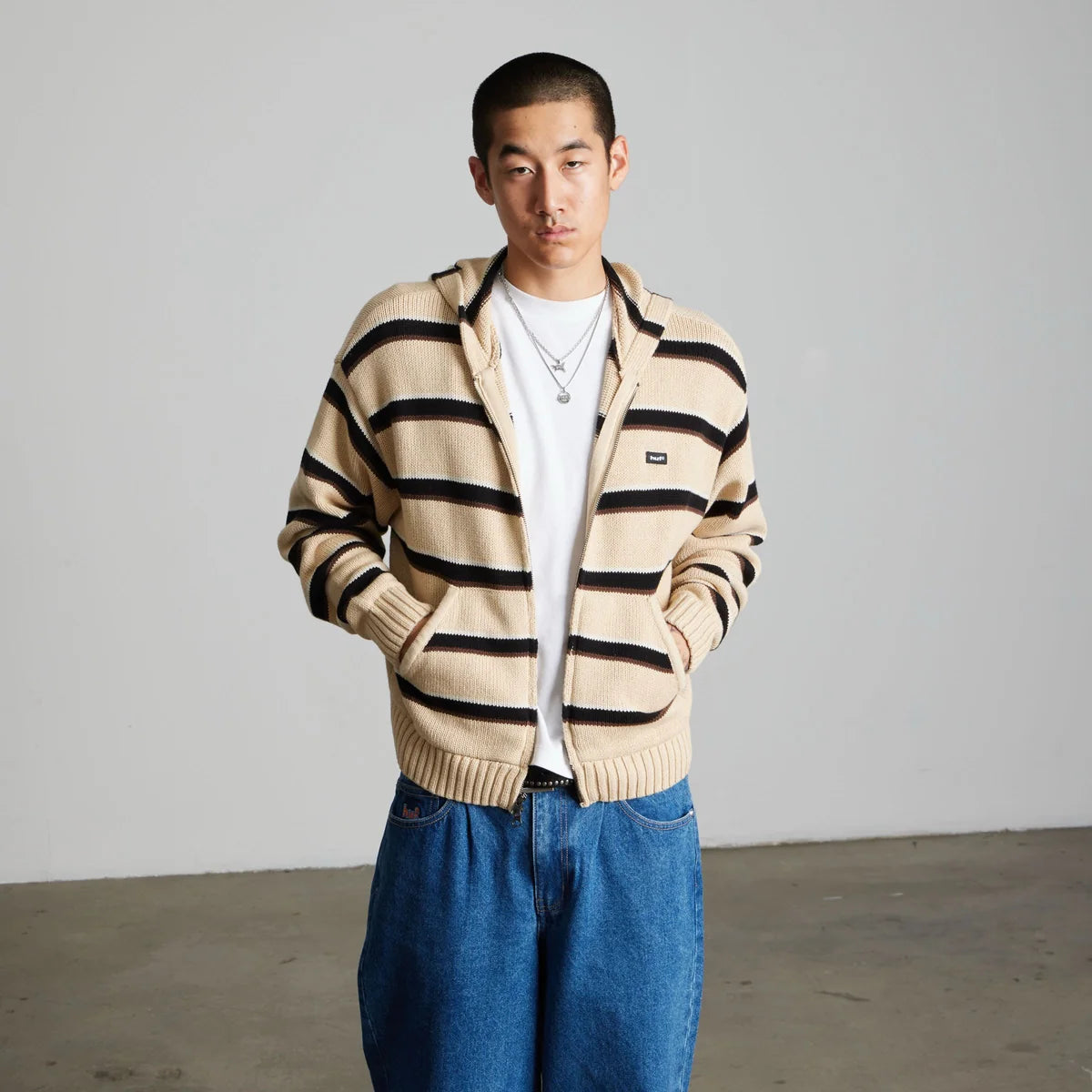 HUF Banks Full-Zip Striped Hoodie